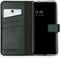 Selencia Hoesje Geschikt voor Samsung Galaxy M31 Hoesje Met Pasjeshouder - Selencia Echt Lederen Bookcase - Groen