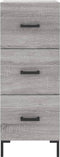 vidaXL - Dressoir - 34,5x34x90 - cm - bewerkt - hout - grijs - sonoma - eikenkleurig
