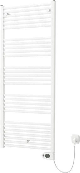 Plieger Elba - Elektrische handdoekradiator - Klokthermostaat - 146.2 cm x 50 cm - 700 Watt - Wit