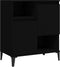 vidaXL - Dressoir - 60x35x70 - cm - bewerkt - hout - zwart