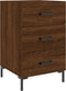 vidaXL - Nachtkastje - 40x40x66 - cm - bewerkt - hout - bruin - eikenkleur