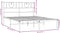 vidaXL - Bedframe - met - hoofdbord - metaal - wit - 150x200 - cm