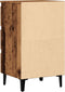 vidaXL - Nachtkastje - met - metalen - poten - 40x35x69 - cm - oud - houtkleurig