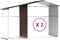 vidaXL - Tuinschuur - 277x279x179 - cm - gegalvaniseerd - staal - bruin