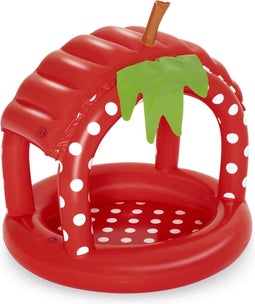 Bestway Opblaasbaar Zwembad In De Vorm Van Een Aardbei Met Parasol Blauw 91 x 91 x 91 cm