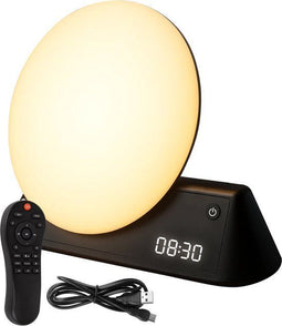 Nuvance Wake up light - Digitale Wekker - Nachtlamp - Slaaptrainer - Kalmerende Geluiden