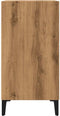 vidaXL - Dressoir - 57x35x75 - cm - bewerkt - hout - artisanaal - eikenkleurig