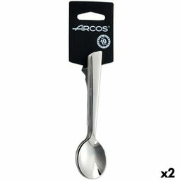 Set Lepels Arcos Toscana Zilverkleurig 14 cm Roestvrij staal (2 Stuks)