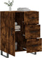 vidaXL - Dressoir - 69,5x34x90 - cm - bewerkt - hout - gerookt - eikenkleurig