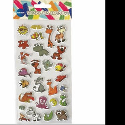 Puffy 3D decoratie stickers 3 ass.