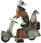 J-Line decoratie Honden Op Scooter - polyresin - mix - large