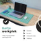 WURK Professionele Bureau Onderlegger - Bureau Organizer - Muismat XXL - Inclusief Kabel Clip - Turqoise - 90x45 cm
