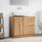 vidaXL - Wastafelkast - 63x30x54 - cm - bewerkt - hout - artisanaal - eikenkleur