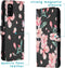 iMoshion Hoesje Geschikt voor Samsung Galaxy A41 Hoesje Met Pasjeshouder - iMoshion Design Softcase Bookcase - Zwart / Roze / Blossom Watercolor Black