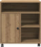 vidaXL - Printerstandaard - met - wielen - Artisan - Eiken - 60x50x67 - cm