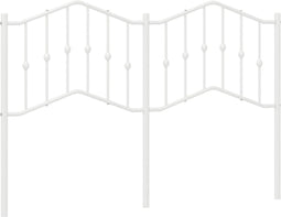 vidaXL - Hoofdbord - 140 - cm - metaal - wit