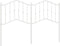 vidaXL - Hoofdbord - 140 - cm - metaal - wit