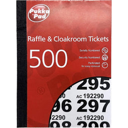 Pukka Pad - Pad genummerde loterij- en garderobetickets 1-500
