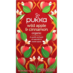 Pukka - thee bio, Wild Apple - Cinnamon, pak van 20 stuks