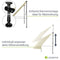 Juskys Zonneluifel - 250 x 120 cm - Waterafstotend en UV-Bestendig - Beige