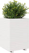 vidaXL - Plantenbak - 50x50x72,5 - cm - massief - grenenhout - wit