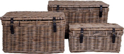 Opbergmanden Set Van 3 Grijs - Rotan - Opbergmanden Depok - House Nordic