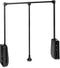 pull-down hangrail voor kledingkast, staal en kunststof, zwart, 830-1150 mm