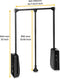 pull-down hangrail voor kledingkast, staal en kunststof, zwart, 830-1150 mm