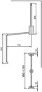 pull-down hangrail voor kledingkast, staal en kunststof, zwart, 830-1150 mm