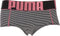 Puma - 2-pack Yarn Dyed Mini Stripe Mini Boxershorts Zwart / Roze - XS
