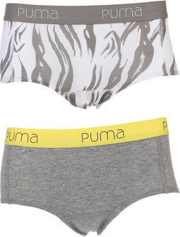 Puma 2-pack Zebra Mini Boxershorts Grijs / Wit Print
