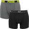 PUMA Active Style Boxershort - 2-pack - Zwart/Grijs - Maat L