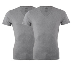 Puma basic 2p v-neck - Sportshirt - Heren - middle grey melange - XL