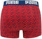 PUMA Basic Graphic Print Boxershort -2-pack - Blauw/Rood - Maat M