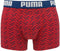 PUMA Basic Graphic Print Boxershort -2-pack - Blauw/Rood - Maat M