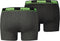 PUMA Basic New Waistband Boxershort - 2-pack - Black/Grey - Maat S