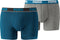 PUMA Basic Stripe Boxershort - 2-pack - Blauw/Grijs Melange - Maat M
