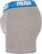 PUMA Basic Stripe Boxershort - 2-pack - Blauw/Grijs Melange - Maat M
