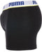 PUMA Basic Stripe Boxershort - 2-pack - Blauw/Zwart - Maat L