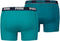 PUMA Basic Stripe Elastic Boxershort - 2-pack -Zeegroen/Melange - Maat M