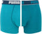PUMA Basic Stripe Elastic Boxershort - 2-pack -Zeegroen/Melange - Maat M