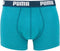 PUMA Basic Stripe Elastic Boxershort - 2-pack -Zeegroen/Melange - Maat M