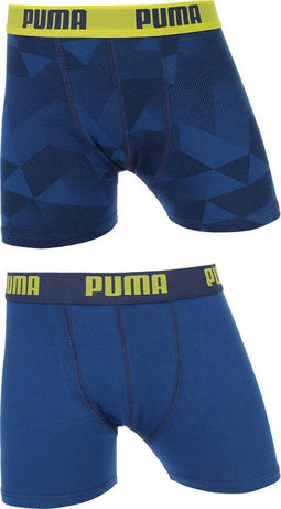 Puma Blurred Triang - Sportonderbroek - Kinderen - Maat 128 - Blauw/ Geel