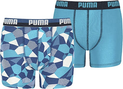 Puma camo rock print boxer 2p - Sportonderbroek - Kinderen - blue danube - 128