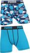 Puma camo rock print boxer 2p - Sportonderbroek - Kinderen - blue danube - 128