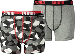 Puma camo rock print boxer 2p - Sportonderbroek - Kinderen - High Risk Red - 128