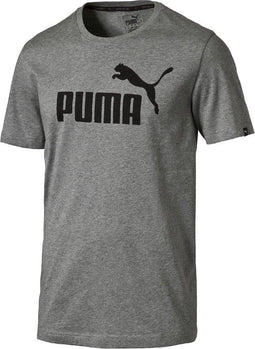 Puma Ess. No.1 Tee T-shirt Heren Sportshirt - Maat L - Mannen - grijs/zwart