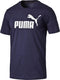Puma Ess. No.1 Tee T-shirt Heren Sportshirt - Maat S - Mannen - blauw/wit