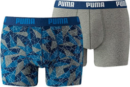 Puma - Hyper Camo 2P - Heren Boxer Set - M - Blauw