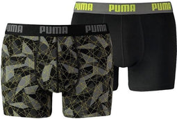 PUMA Hyper Camo Boxershort - 2-pack - Zwart/Grijs - Maat S